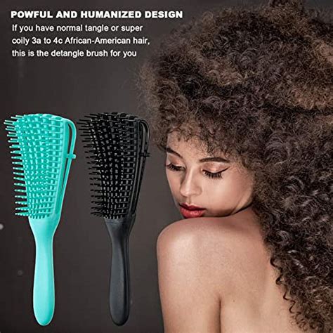 2 Pcs Detangling Brush for Afro African Hair Textured 3A to 4C Kinky ...