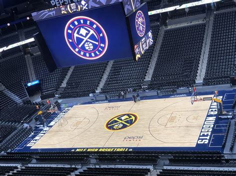[McBride] Here it is. The Nuggets shiny new re-branded court at Pepsi ...
