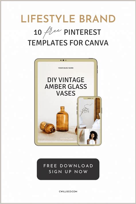 Get these 10 Free Pinterest Templates for Canva to create your social media designs for your ...