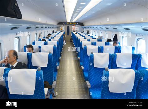 Shinkansen bullet train interior Japan Stock Photo - Alamy