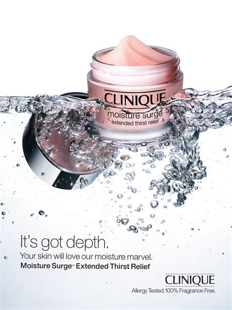 Clinique Skincare Advertising Moisture Surge | Cosmetics advertising, Skin care cream, Clinique ads