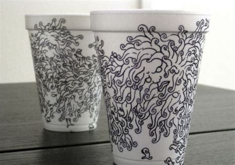 Amazing Sharpie Art on Styrofoam Cups (79 pics + 1 video) - Izismile.com