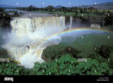 Africa, Ethiopia, Blue Nile River, Cataract. Tisisat Falls, near lake ...