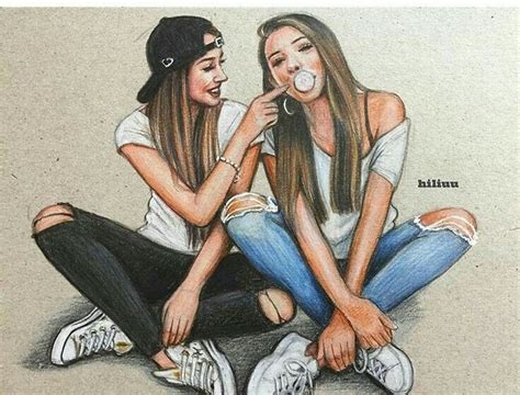 Samirx Best Friend Sketches, Friends Sketch, Best Friend Drawings, Girly Drawings, Cool Drawings ...