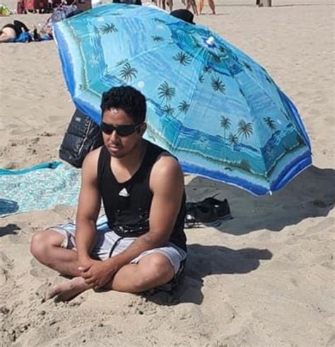 PHOTO Kevin Cataneo Salazar Looking Calm And Happy On The Beach And At ...