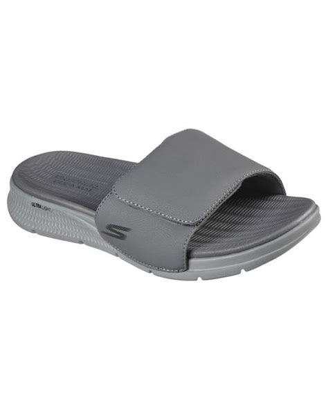 Skechers Rubber Go Consistent Slide Sandals From Finish Line in Charcoal (Gray) for Men - Lyst