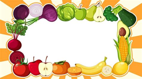 Fruit Vegetable Border Images - Free Download on Freepik