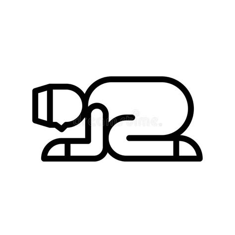 Prostration Line Icon Concept. Prostration Flat Vector Symbol, Sign ...