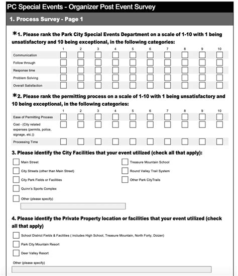 Activity Survey Template