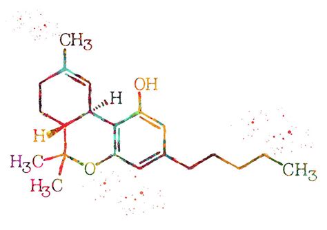 Cannabis Molecule Digital Art by Erzebet S - Pixels