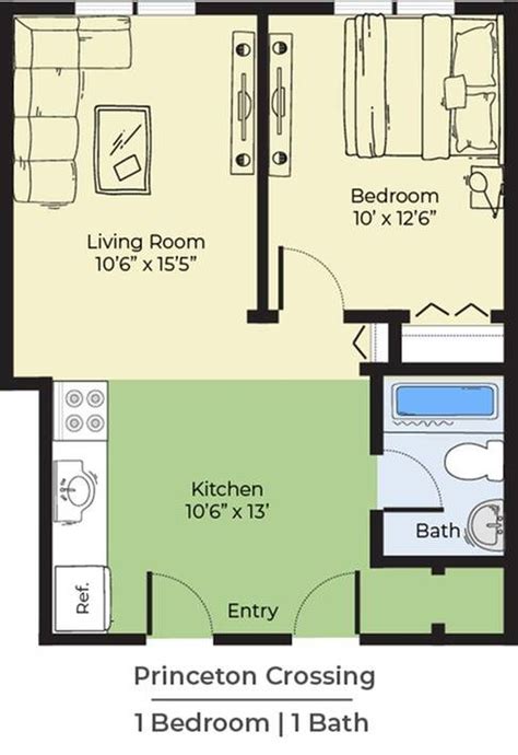 One Bedroom Standard Floor Plan | Apartments In Salem Massachusetts ...