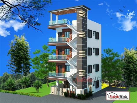 Modern_builder_house_elevation_design_by_Nakshe_Wala | Small house design exterior, House front ...