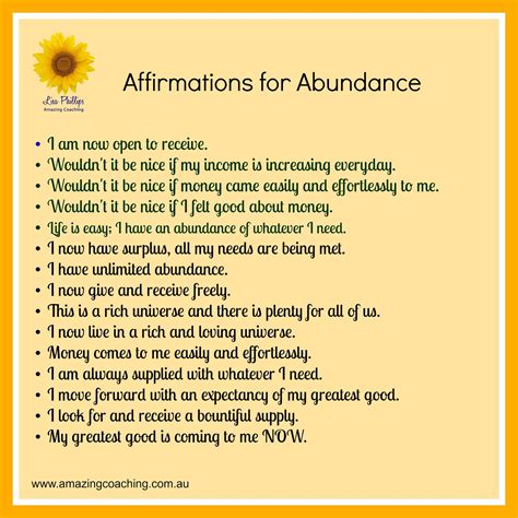 Abundance Affirmations | Quote Addicts | Affirmations, Abundance ...