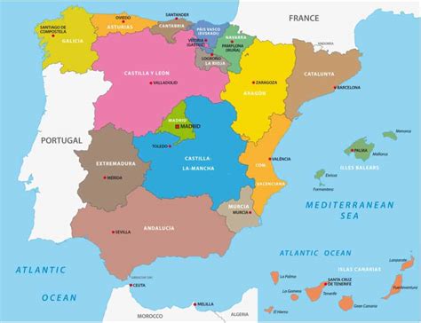 Reino de España en mapas políticos, fisicos 【 actualizado 2024