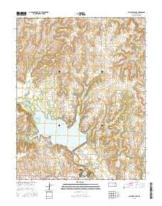 Fall River Lake Topo Map in Greenwood County, Kansas