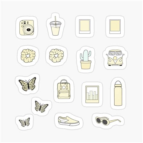 "Vsco and aesthetic yellow sticker pack" Sticker for Sale by Pastel ...