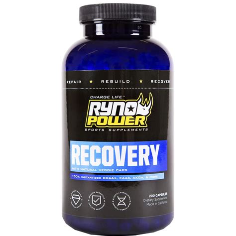 NEW Ryno Power 200ct Recovery Capsules Motocross Sports Gym Training ...