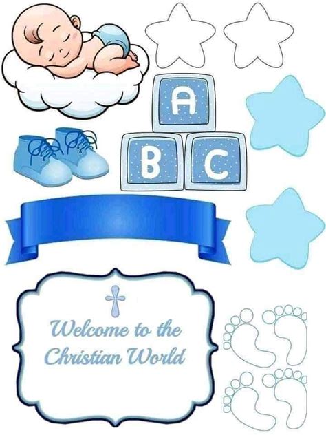 Baby topper | Christening cake topper, Christening cake topper boy ...