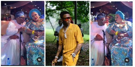 Wizkid's Parents Spark Reactions As They 'Gossip' At Event (Video)