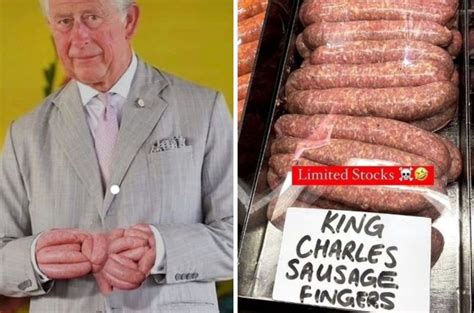 Oh sausages! Butcher pokes fun at King Charles's fingers