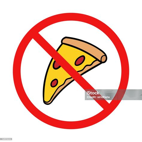 No Pizza Sign On White Background Stock Illustration - Download Image ...