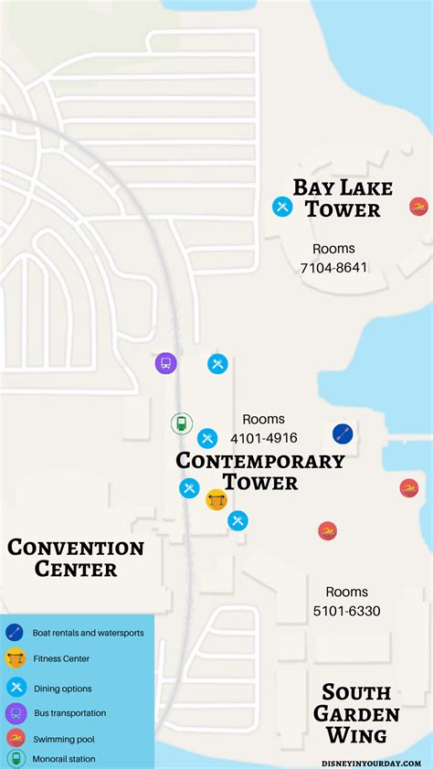 Contemporary-resort-map - Disney in your Day