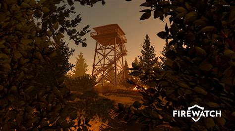 Fire lookout tower seen from the forest - Firewatch wallpaper - Game ...