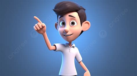 Animated Male Cartoon Character Demonstrating With Hand Gesture Background, 3d Man, 3d Cartoon ...