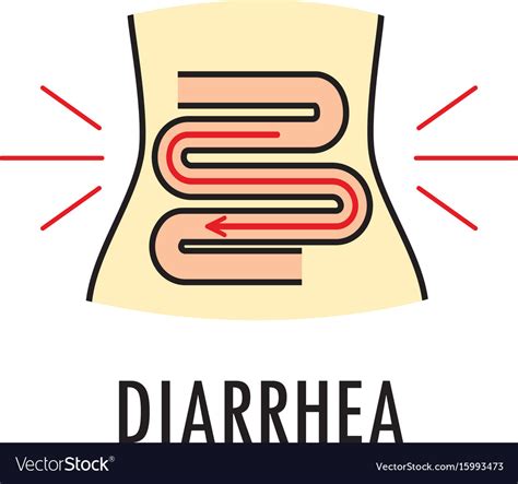 Diarrhea or food poisoning logo icon Royalty Free Vector