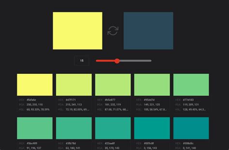 The tool generates a stepped gradient between 2 colors. To change one ...