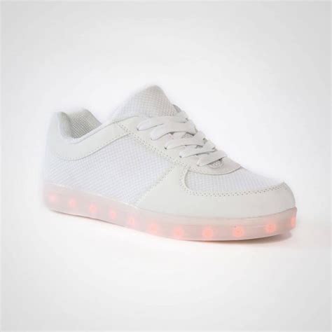 DNK White Shoes with LED – S&M Apparel