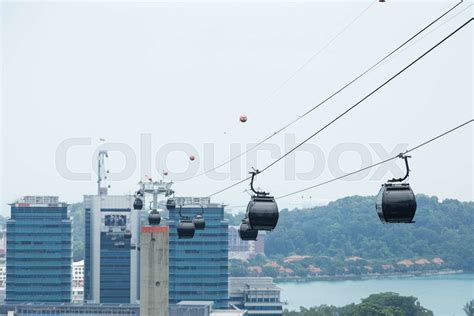 cable car in singapore. | Stock image | Colourbox