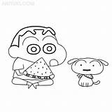 Shin chan And Friends Coloring Pages  sketch template