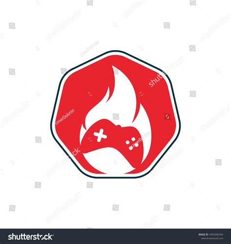 Gaming Fire Logo Icon Designs Vector Stock Vector (Royalty Free ...