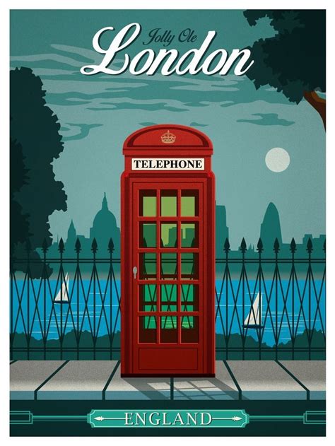 vintage travel posters | Image of Vintage London Travel Poster | London travel poster, London ...