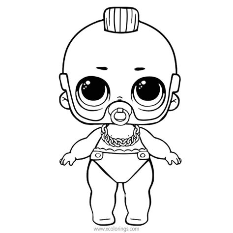 LOL Baby Little Sister Dancer Coloring Page - Free Printable Coloring Pages for Kids