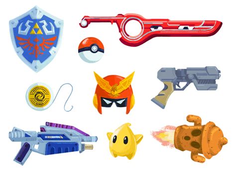 Smash Bros Weapons by Eugenia Ho on Dribbble