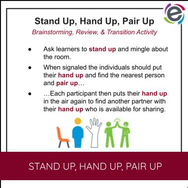 Stand Up, Hand Up, Pair Up