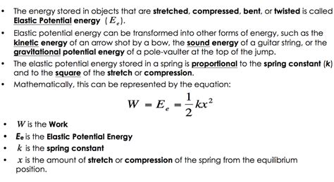 Lesson 4 - ELASTIC POTENTIAL ENERGY & SIMPLE HARMONIC MOTION - WillowWood Lessons