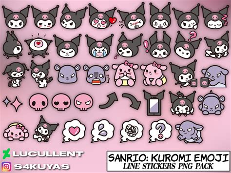 sanrio: kuromi emoji (LINE stickers) by lucullent on DeviantArt