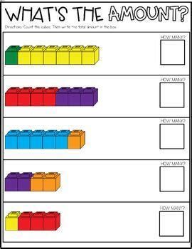 Snap Cubes No Prep Centers || Math Worksheets || K-2 by Happy Class Goals