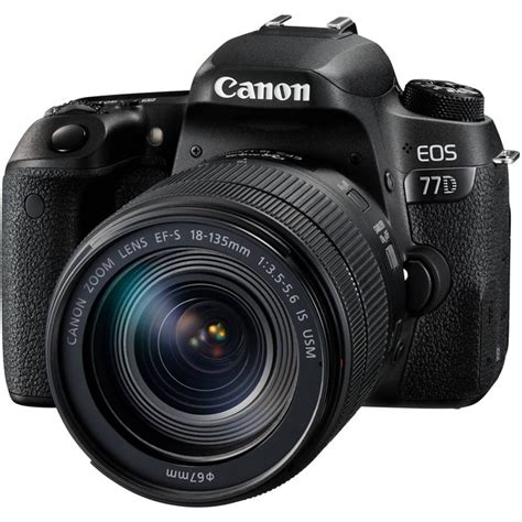 Cmara digital SLR Canon EOS 77D de 242 megapxeles con lente 18 mm 135 mm