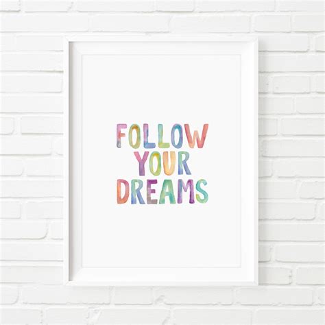 Digital Print Art Poster Follow Your Dreams by TheMotivatedType