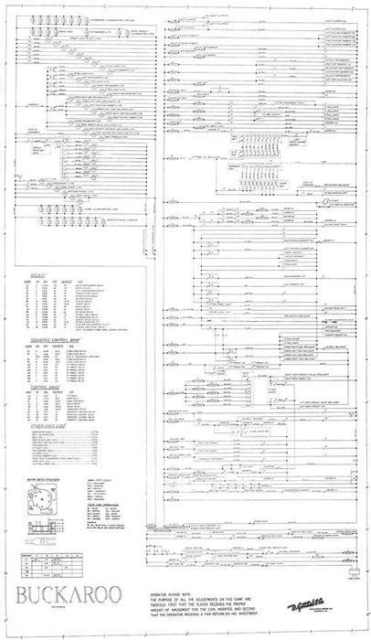 BUCKAROO (Gottlieb) Schematic - DOC1814 - Marco Pinball Parts