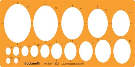 Large Ellipse Ellipses Shapes Figure Symbols Drafting Drawing Template ...