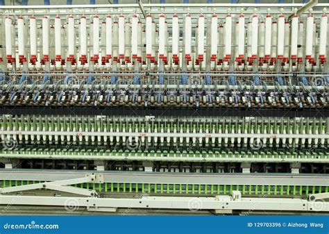 Spinning Mill Equipment is Running, Stock Photo - Image of cotton ...