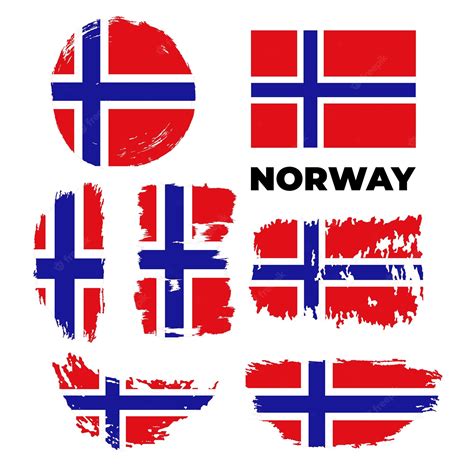 Premium Vector | Norway Flag Set Vector stock illustration isolated