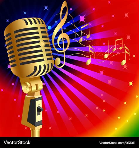 Microphone background Royalty Free Vector Image