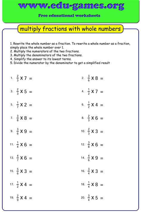 Fractions Multiplication Worksheets | Multiplication Worksheets