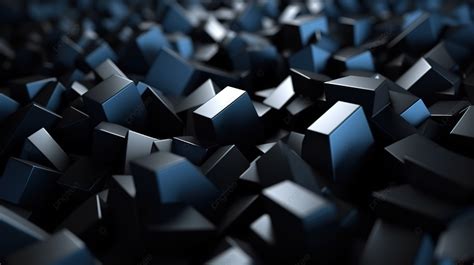 Abstract 3d Render Featuring Mysterious Dark Geometric Shapes Background, Wallpaper Texture ...